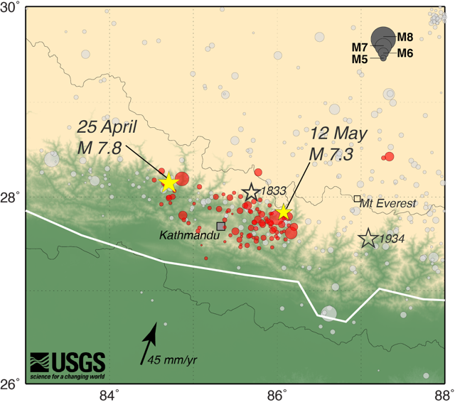 April and May Nepal Earthquakes